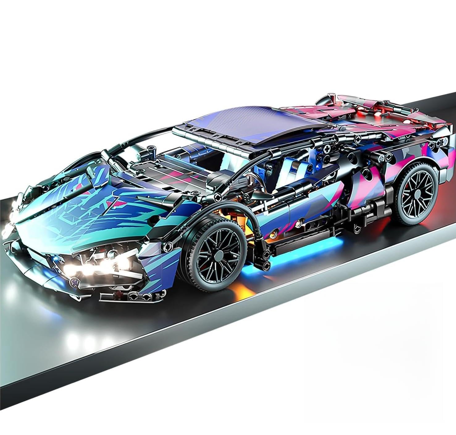 Amazon.com: PinkBee Sport Car Building Block Sets for Adults