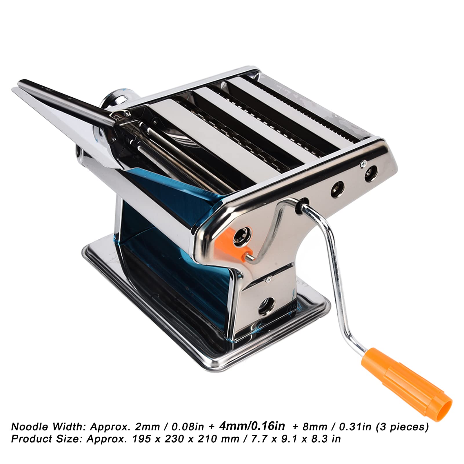 Máquina Prensadora de Fideos de 3 Hojas, Herramienta de Cocina Versátil para Espaguetis, Lasaña y Más, Ideal para Uso Doméstico