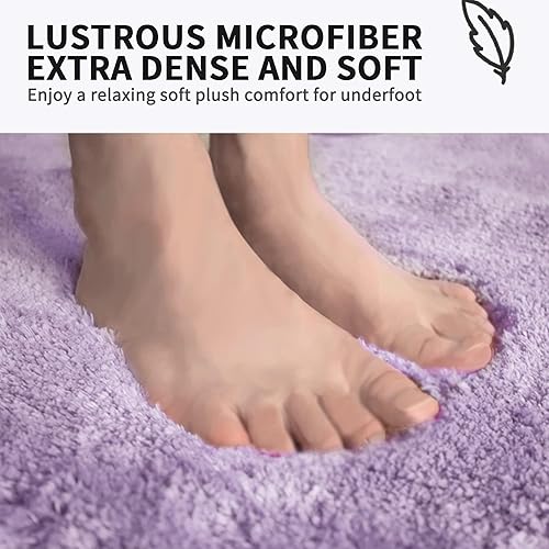 Miniatura 3 de FIFU Alfombras de baño de 20 pulgadas de ancho x 32 pulgadas de largo, tapete de baño para baño, dormitorio, lavandería y cocina, parte trasera de