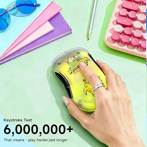 Miniatura 5 de memzuoix Ratón inalámbrico LED de 2.4 G, mouse ergonómico recargable con cubierta desmontable, 1200 DPI portátil óptico para computadora portátil