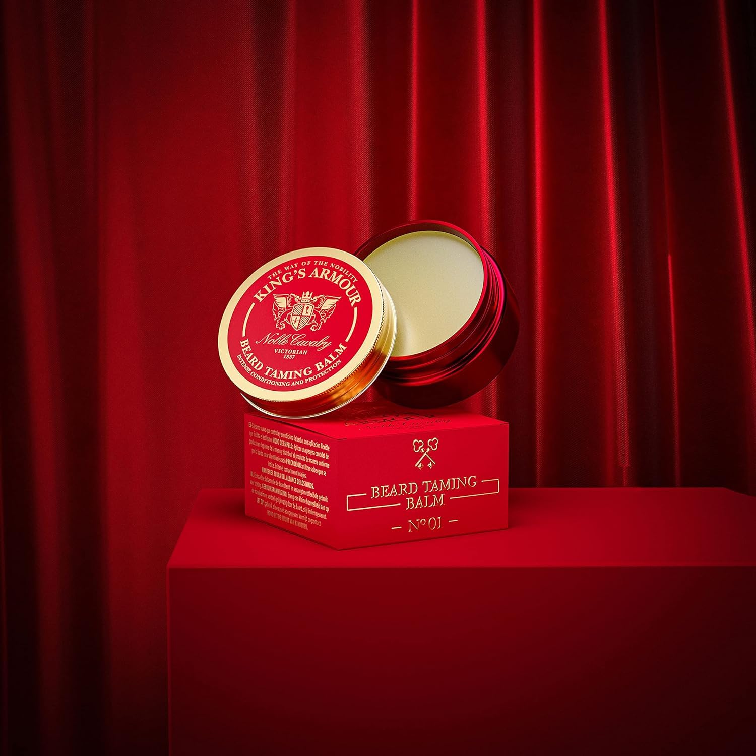 King's Armour Luxury Beard Care Balm 50 ml - Balsamo Premium Beard Tamer - Cura e Protezione Intensive