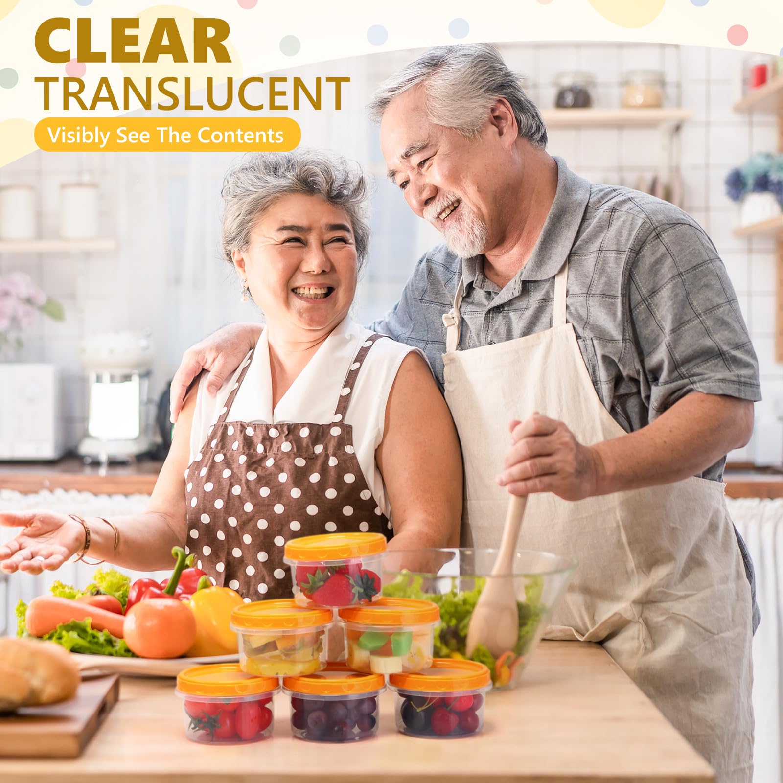 Sieral 36 Pack 8 oz/ 250 ml Reusable Small Plastic Freezer Storage ...