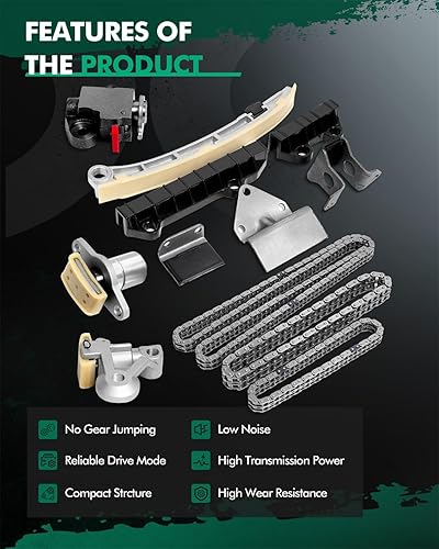 Miniatura 5 de SCITOO TK10000WP TKSK010NG Juego de cadena de distribución del motor sustituye a Suzuki para Chevrolet Grand Vitara XL-7 Tracker Vitara 2.7L 2.5L
