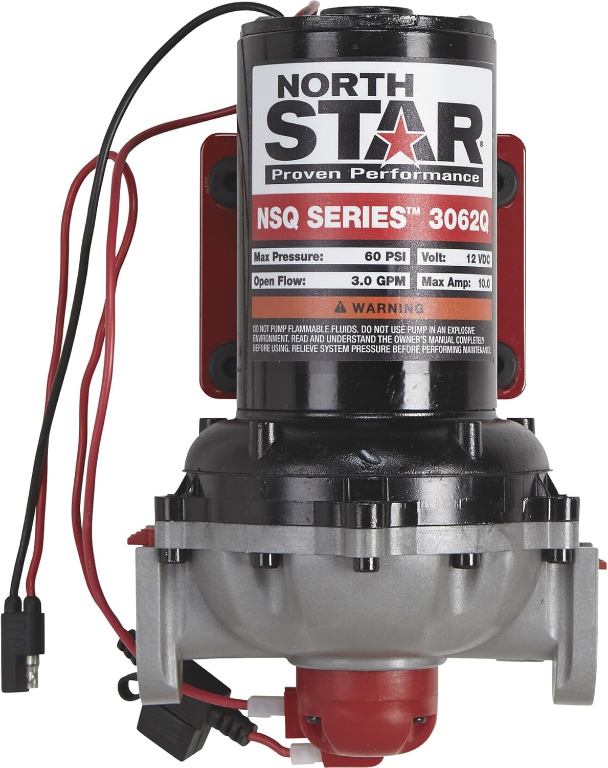 NorthStar NSQ Series 12V On-Demand Sprayer Diaphragm Pump with Quick-Connect Ports — 3 GPM