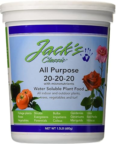 Jack's Classic All Purpose 20-20-20 Water Soluble Plant Food (1.5lbs)