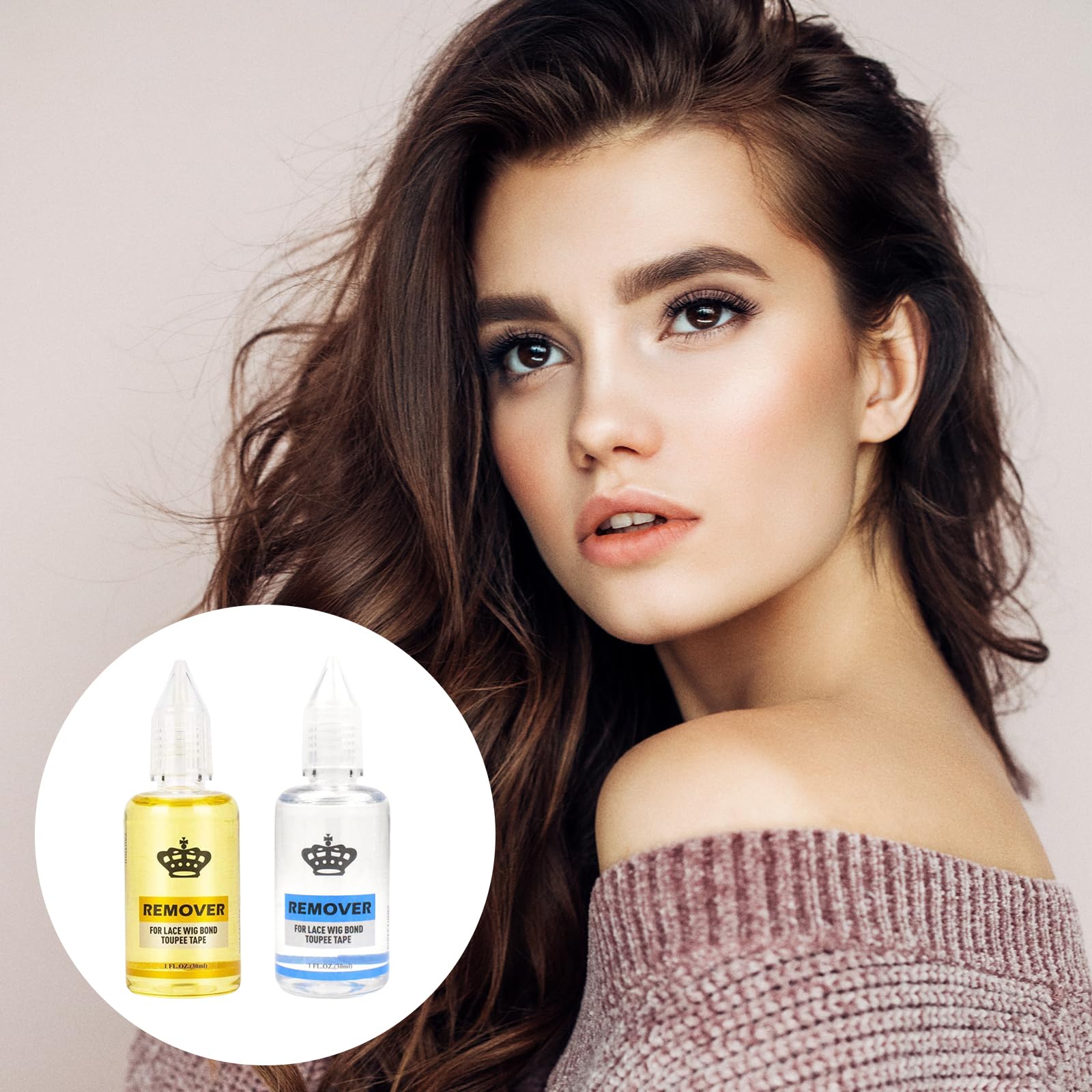Roinaid 2 unidades de cinta para extensiones de extensión, removedor de extensiones de cinta adhesiva, disolvente para extensiones para eliminar residuos de pegamento, sistemas de cabello cosméticos,