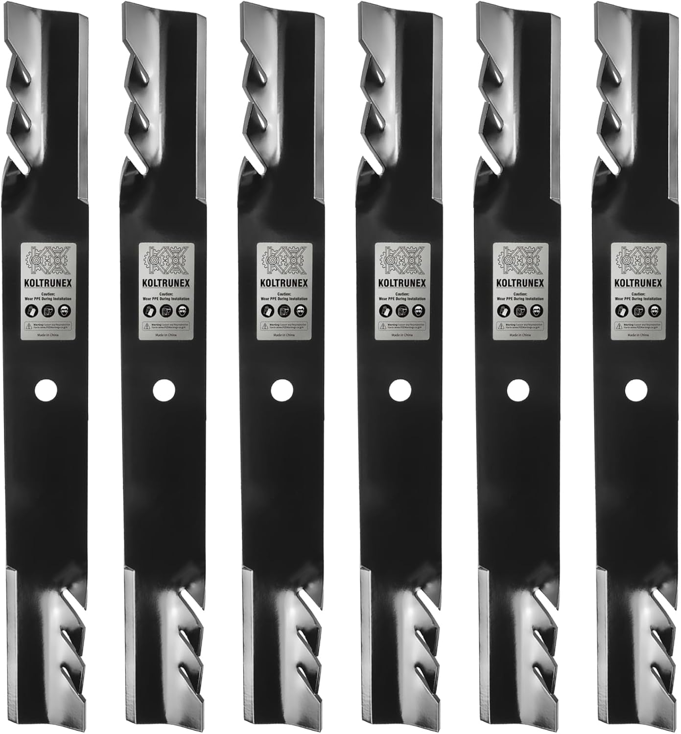 High Lift Mower Blades 21" for Bad Boy 61 inch Deck, Replacement for 038-6081-00 038-6082-00 038-6080-00, Circle Center Hole 6PCS