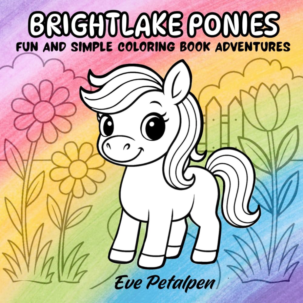 Brightlake Ponies: Fun and Simple Coloring Book Adventures (Brightlake Ponies Coloring Book Adventures)