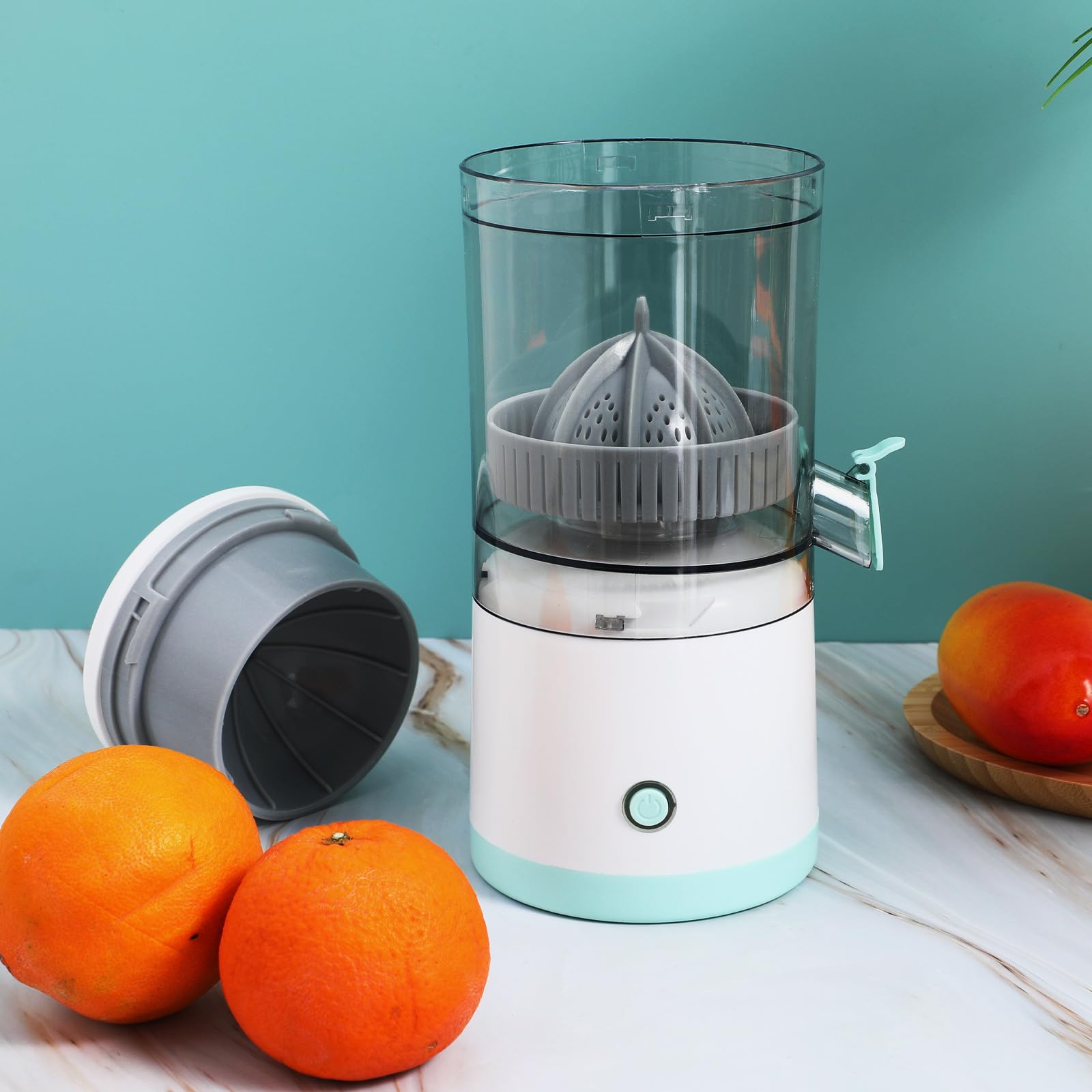 ULTECHNOVO Orangenpresse Frischen Saft Abs PC Material für Kabellose Tragbare Wiederaufladbarer Entsafter mit 7,4 V 1600mah Akku zu Hause und Unterwegs