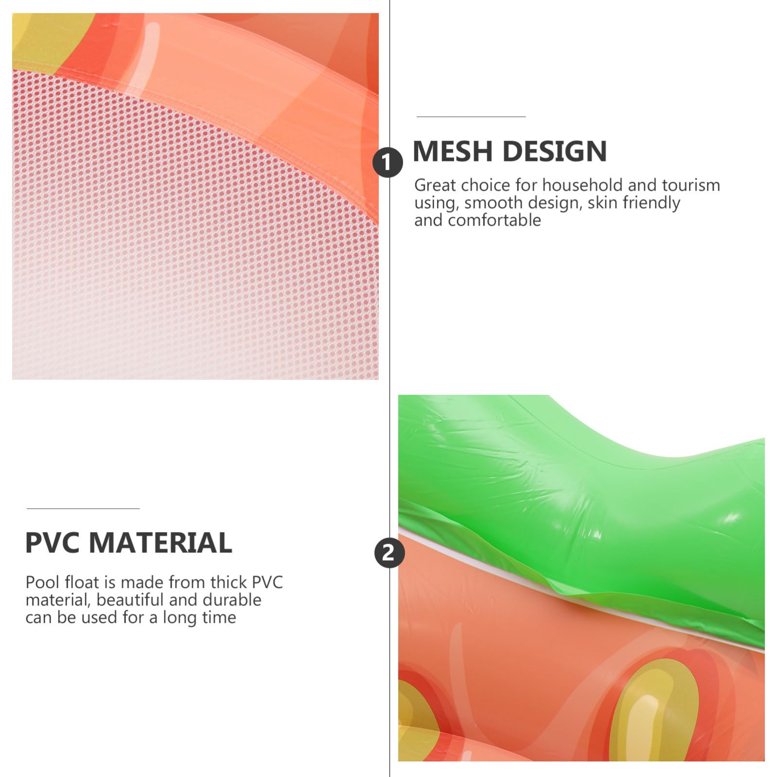 MERRYHAPY Materassino Gonfiabile per Piscina per Adulti in Pvc, Comodo e Leggero, Design Elegante per Divertimento Acquatico e Turismo Estivo