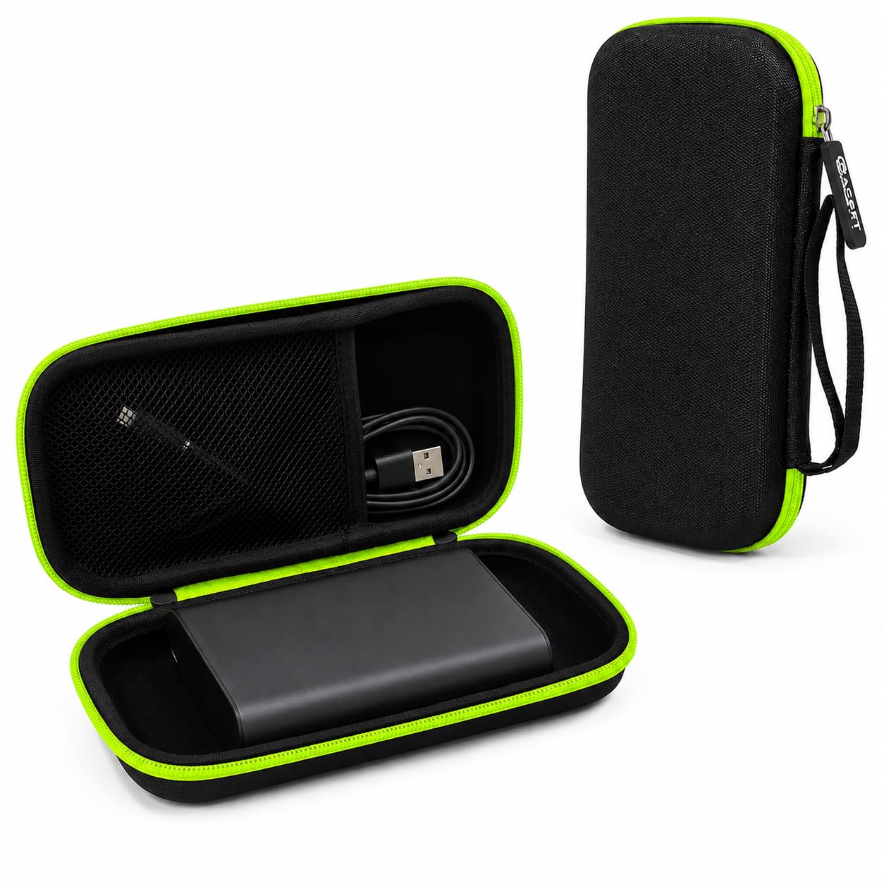 GadgetBite Universal EVA Power Bank Case Cover for 10000mAh 20000mAh & 30000mAh Power Banks Shockproof Protective Carry Case for PowerBank Compatible with Xiaomi Ambrane URBN Boat PowerBanks - Green-image-28