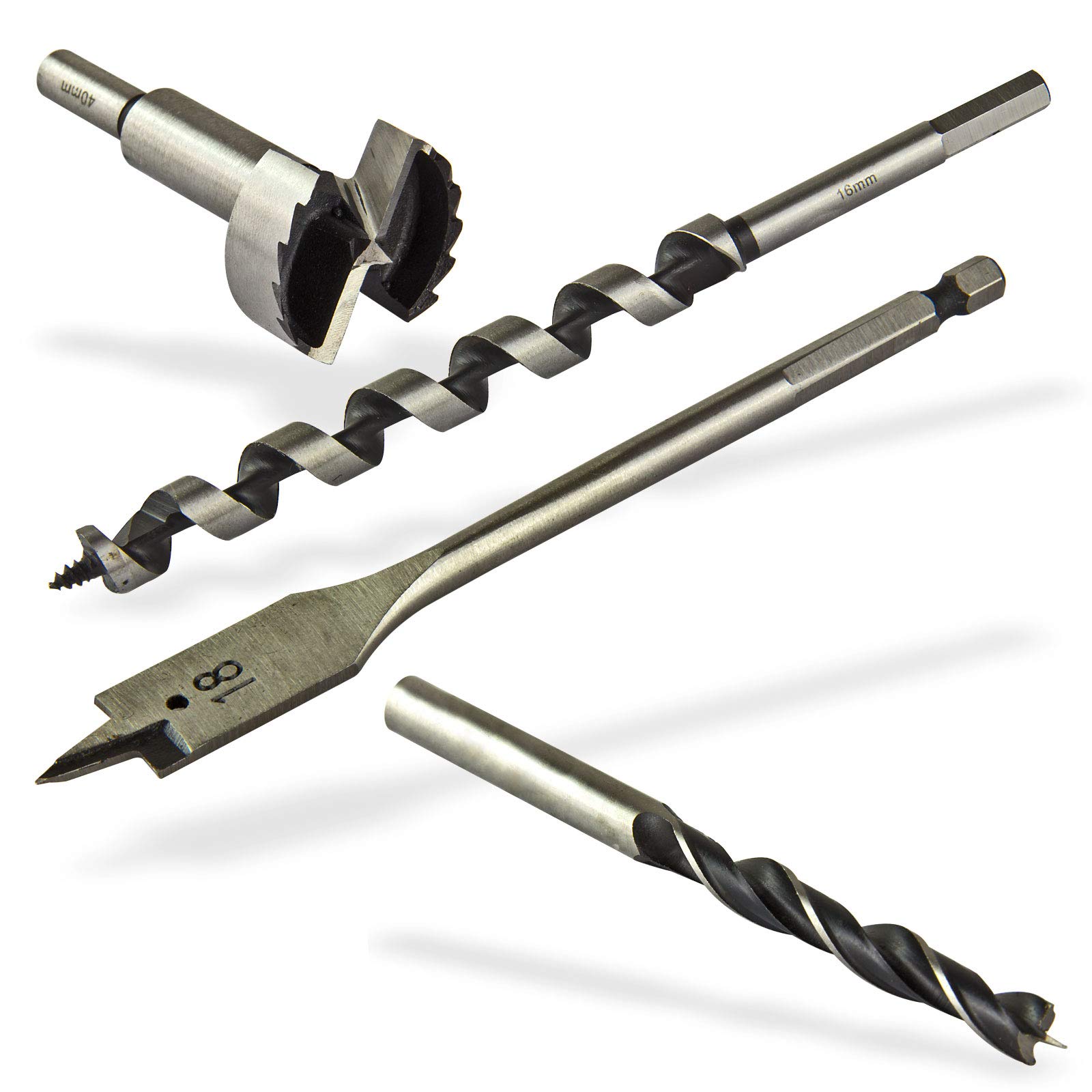 Holzbohrer Set 35 tlg. – Forstnerbohrer, Astlochbohrer, Schlangenbohrer & Topfbohrer im praktischen Sortimentskoffer für präzise Bohrungen