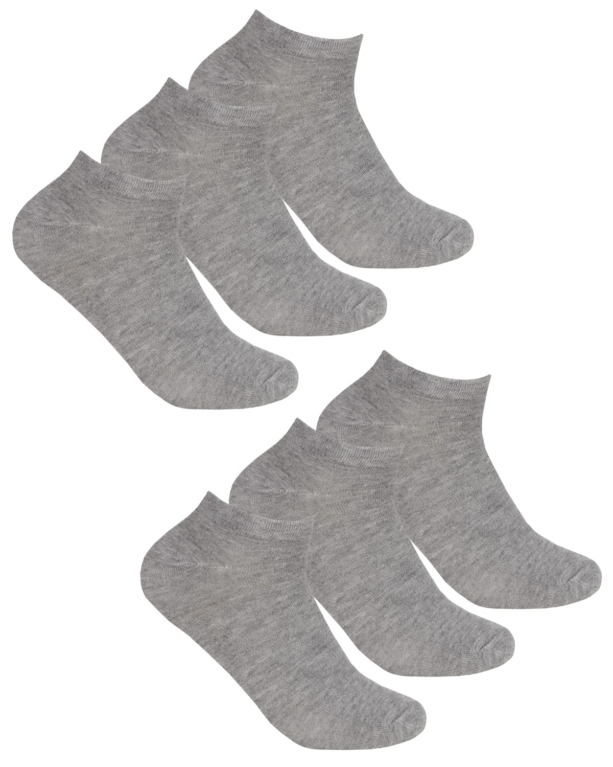 Undercover Women's 6 Pairs - Grey 6 Pairs Bamboo Trainer Socks 41B683 Grey