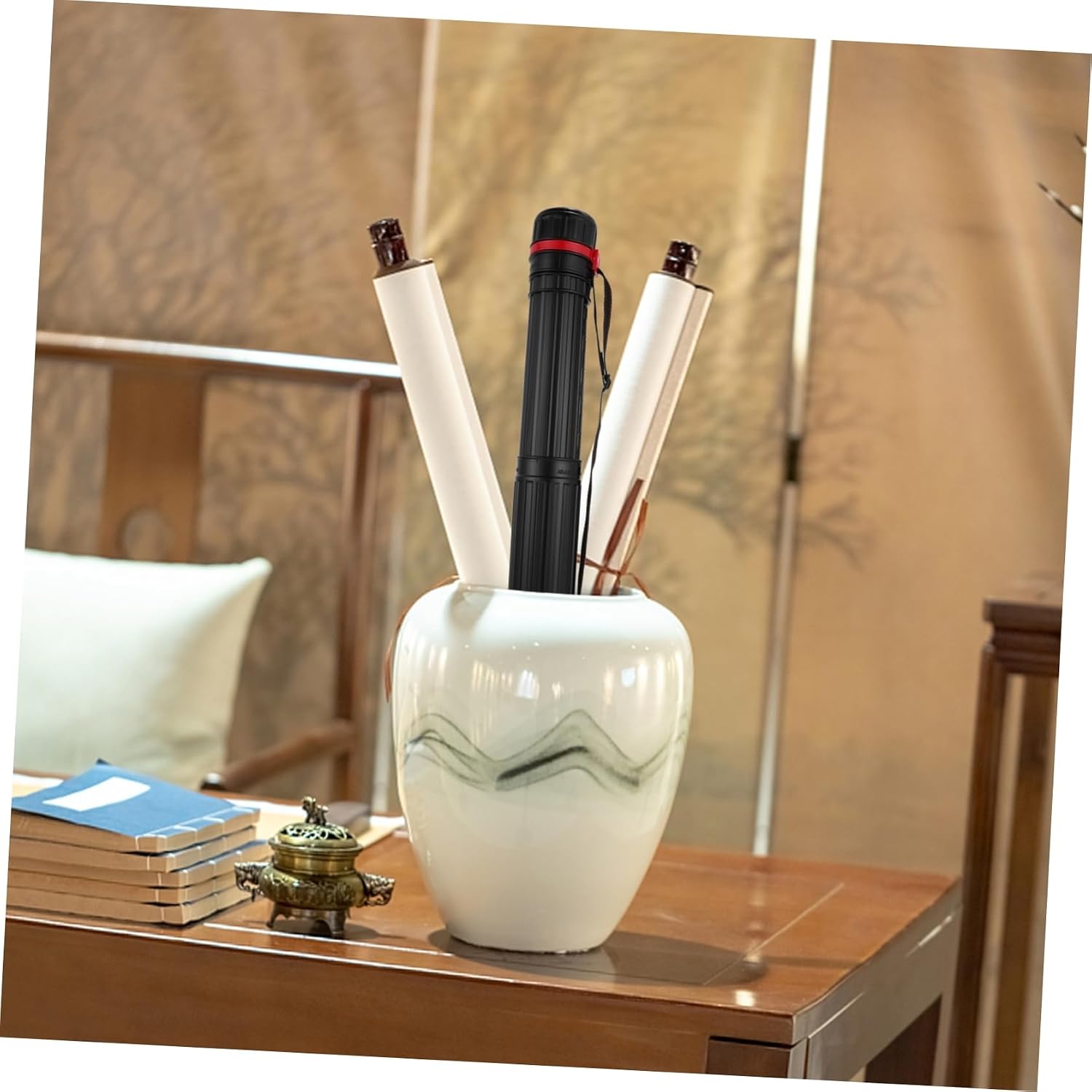ARTIBETTER Expandable Poster Tube with Shoulder Strap Telescoping Drafting Storage for Blueprints Artwork and Documents Protective Scroll Carrier Retractable Design for Various