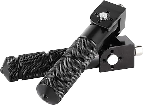 Camrusic Estriberas Plegables para Motocicleta, Estribo Trasero Pernos de Instalación M8 para Motocicleta Eléctrica Ebike Reposapiés de Pasajero