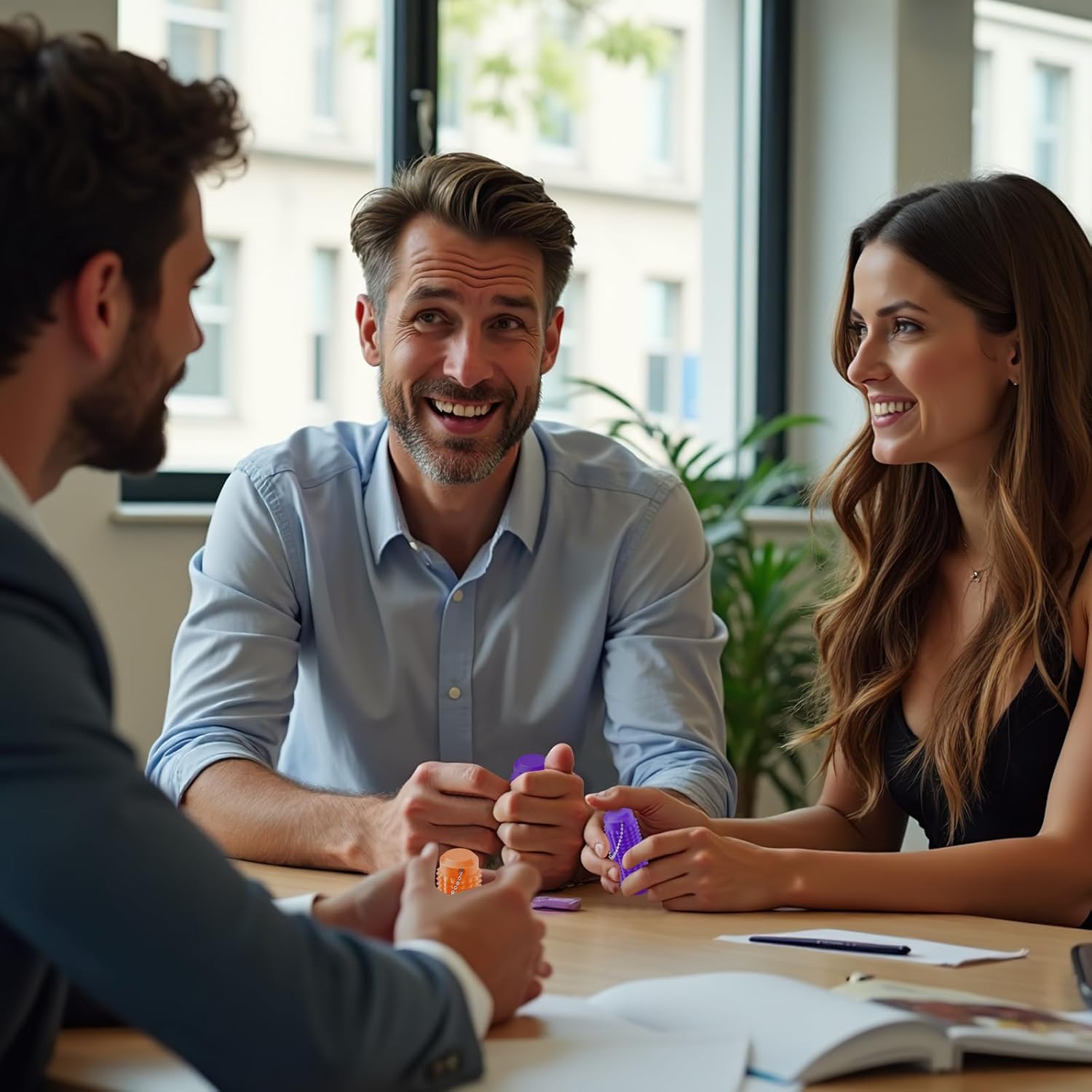 Pain Stim Fidget 2 Pack , Fidget Toys for Adults , 3D Printed Stim Sensory Toys for Stress Relief , Birthday for Men (Purple & Orange 2Pack)