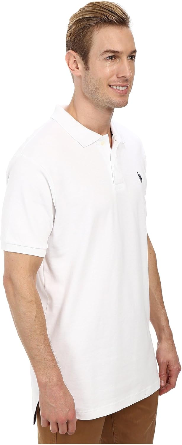 U.S. Polo Assn. Men's Solid Short Sleeve Interlock Polo Shirt, Golf Shirts for Men, Business Casual Polos - Image 4