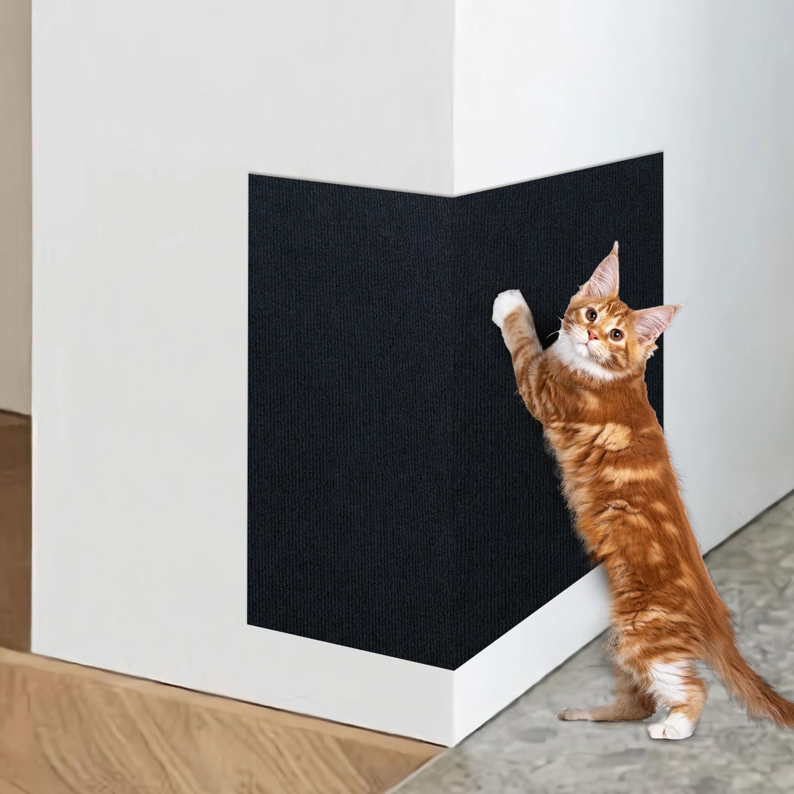 Tapis griffoir pour chat protection anti-rayures pour canapé noir ENONCI
