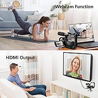 Vista 4 de Cámara de video videocámara 5K 56MP Vlogging Cámara para YouTube con pantalla táctil abatible de 3 pulgadas 270°, visión nocturna, WiFi, cámara web