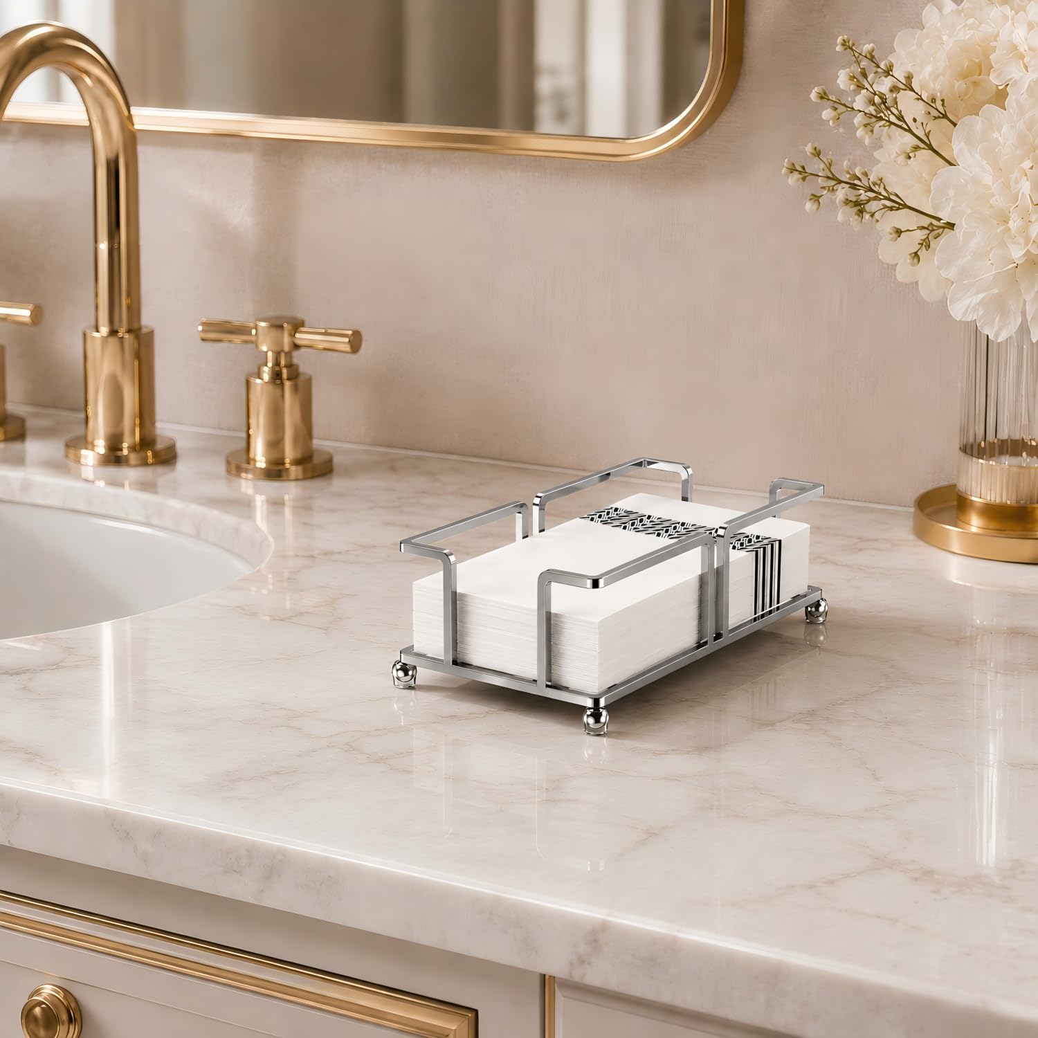 Bathroom Napkin Holder Bathroom Paper Towel Holder Bathroom Guest Towel Holder Tray for Bathroom Napkin Holder Guest Towels Disposable, Bathroom, Kitchen Dinning Table