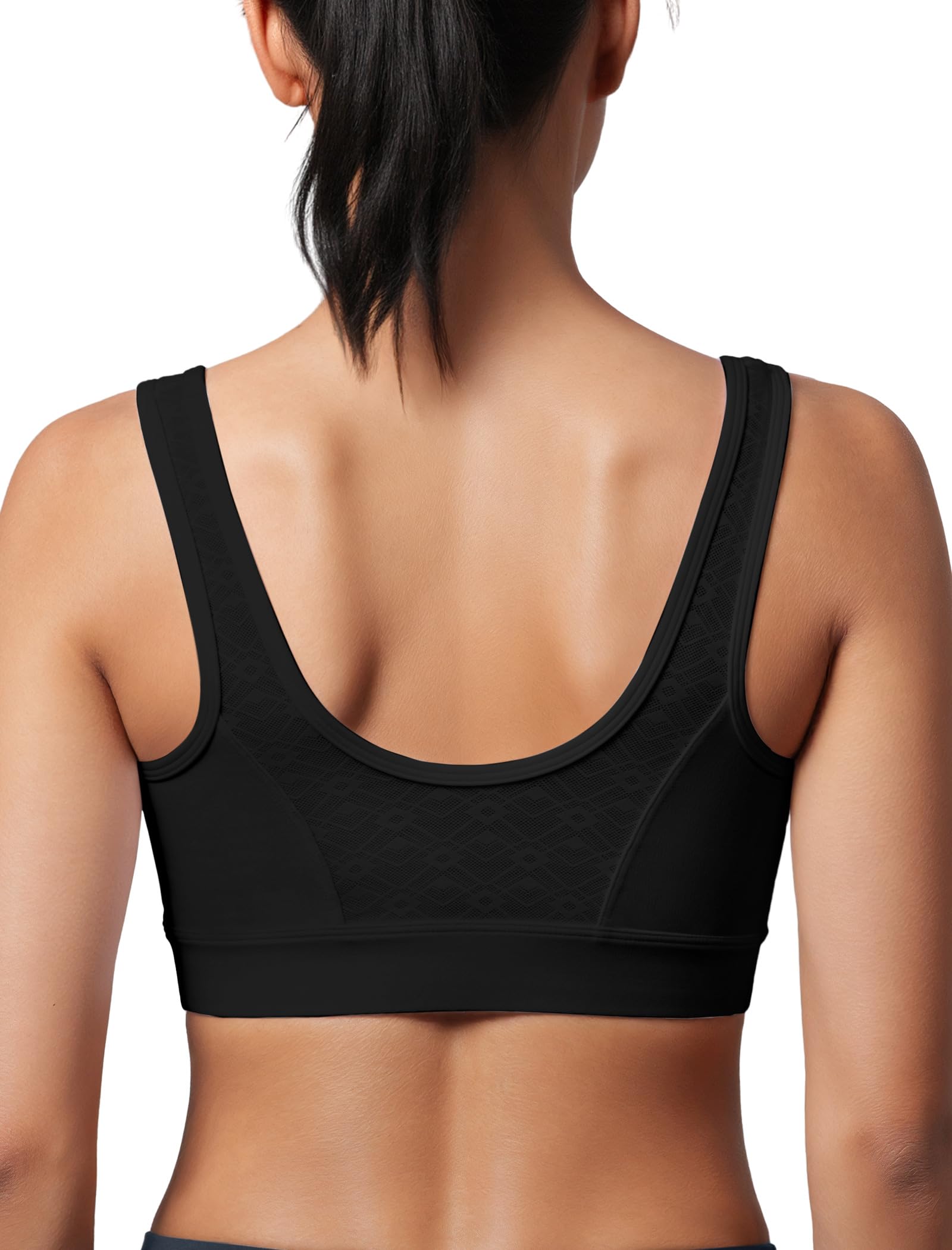 Yvette Reggiseni sportivi da donna, serie leggera, reggiseni da yoga, morbidi top da allenamento con schiena a U con cuscinetti staccabili