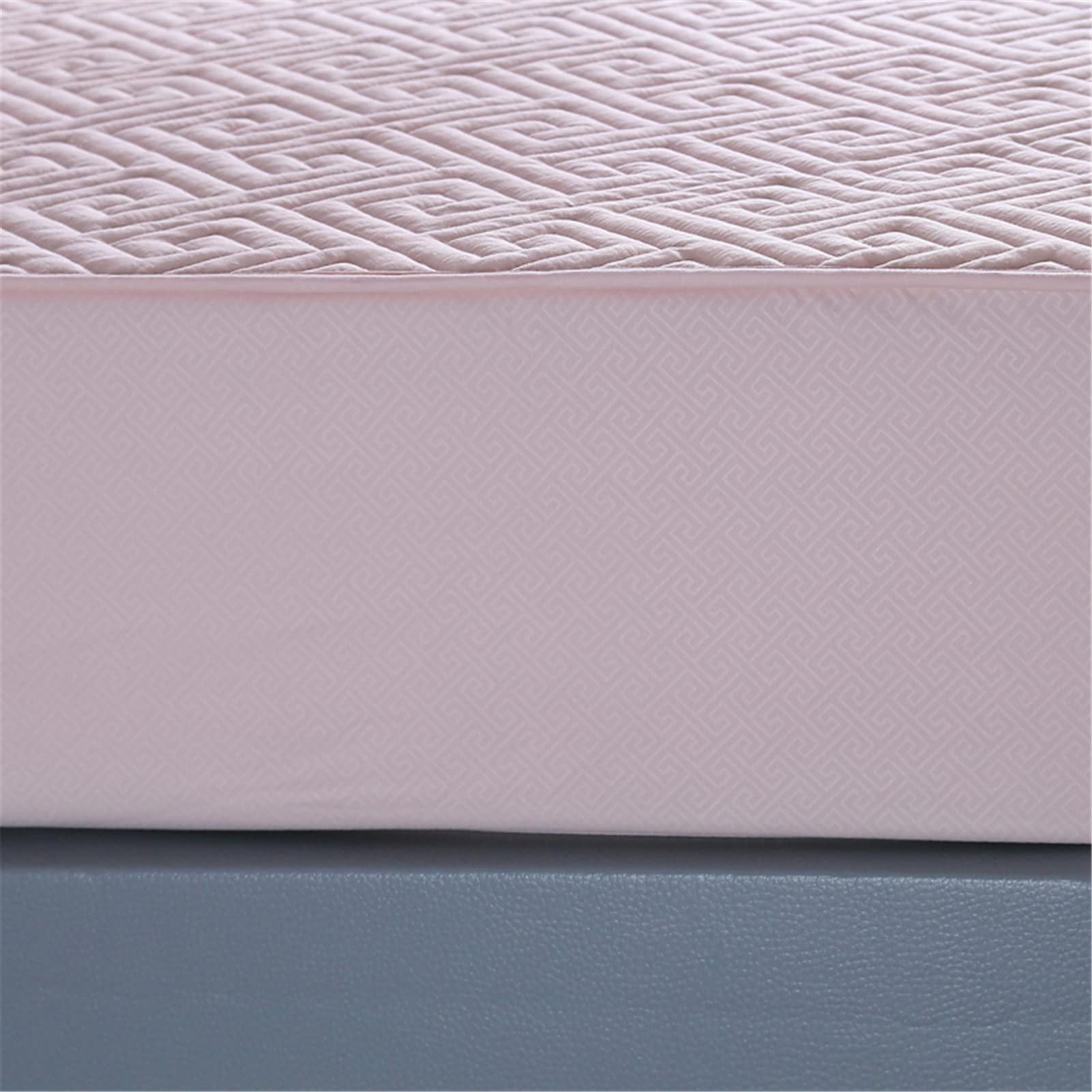 Protector Colchon, Home Protector de Colchón Acolchado, Cubrecolchón, De Fibra, Transpirable, Confortable, Cubre Colchón (Rosado,EstáNdar 150x200cm)