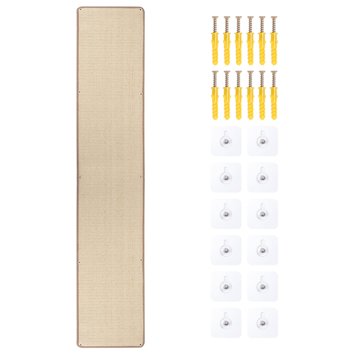SINBLUE Natural Sisal Wall Mounted Cat Scratcher 200x40CM for Indoor Cats — image 1