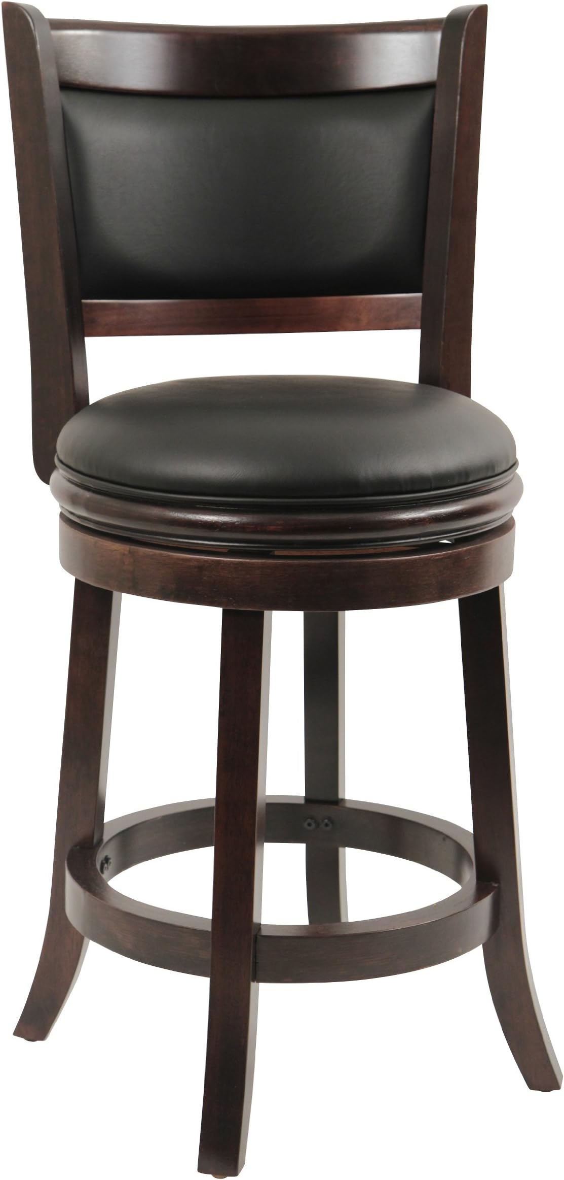 Augusta Counter Height Swivel Stool, 24-Inch, Cappuccino