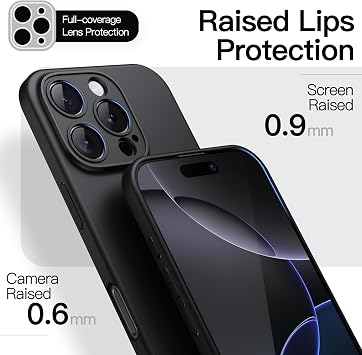 JETech Slim Case for iPhone 16 Pro Max, Black Titanium
