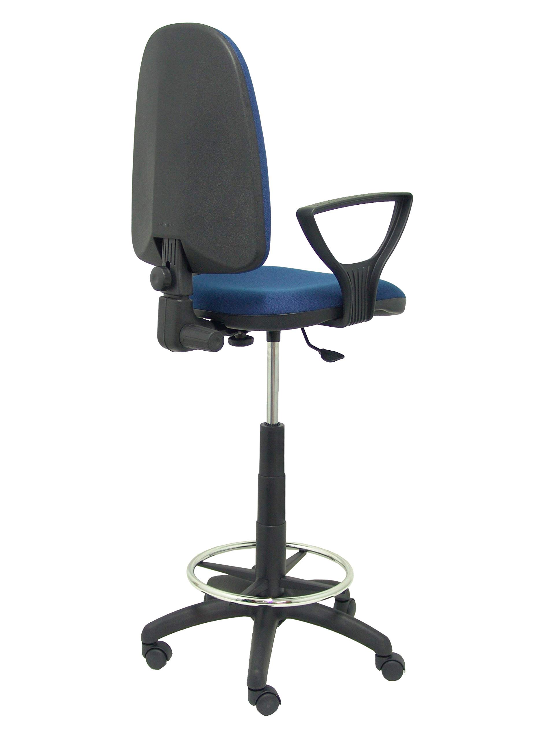Piqueras y Crespo T04CP - Sgabello ergonomico, altezza regolabile e anello poggiapiedi Blu navy