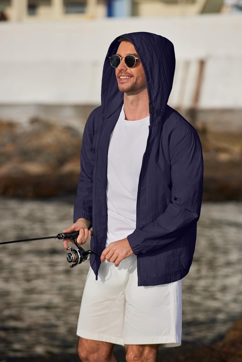 COOFANDY Men's UPF 50+ Sun Protection Hoodie Jacket Full Zip Light Long Sleeve Performance Fishing Shirts Hiking Outdoor - Image 3