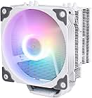 Vetroo V5 CPU Cooler - 5 Direct Contact Heat Pipes - 120mm PWM Fans - Addressable RGB Light - Intel/AMD Socket Support (White)