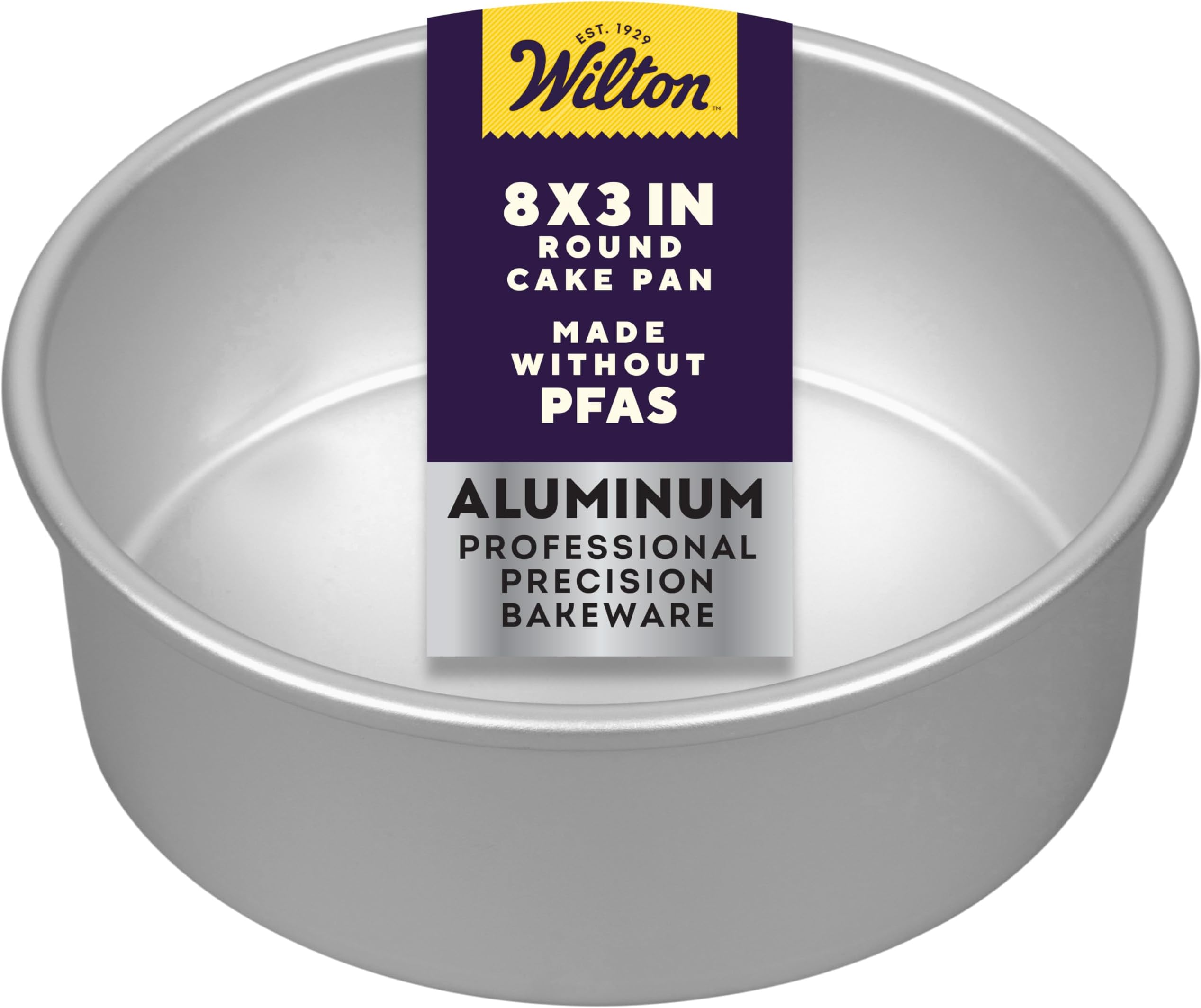 Decorator Preferred Round Pan, Silver, 8 x 3 Inc, 2105-6105