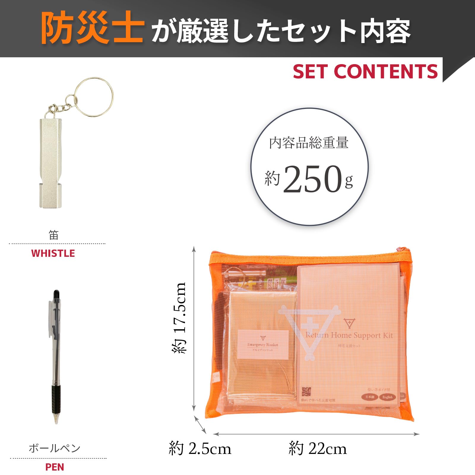 Amazon.co.jp: 帰宅支援セット A5サイズ フラバ 一晩過ごす用 防災 