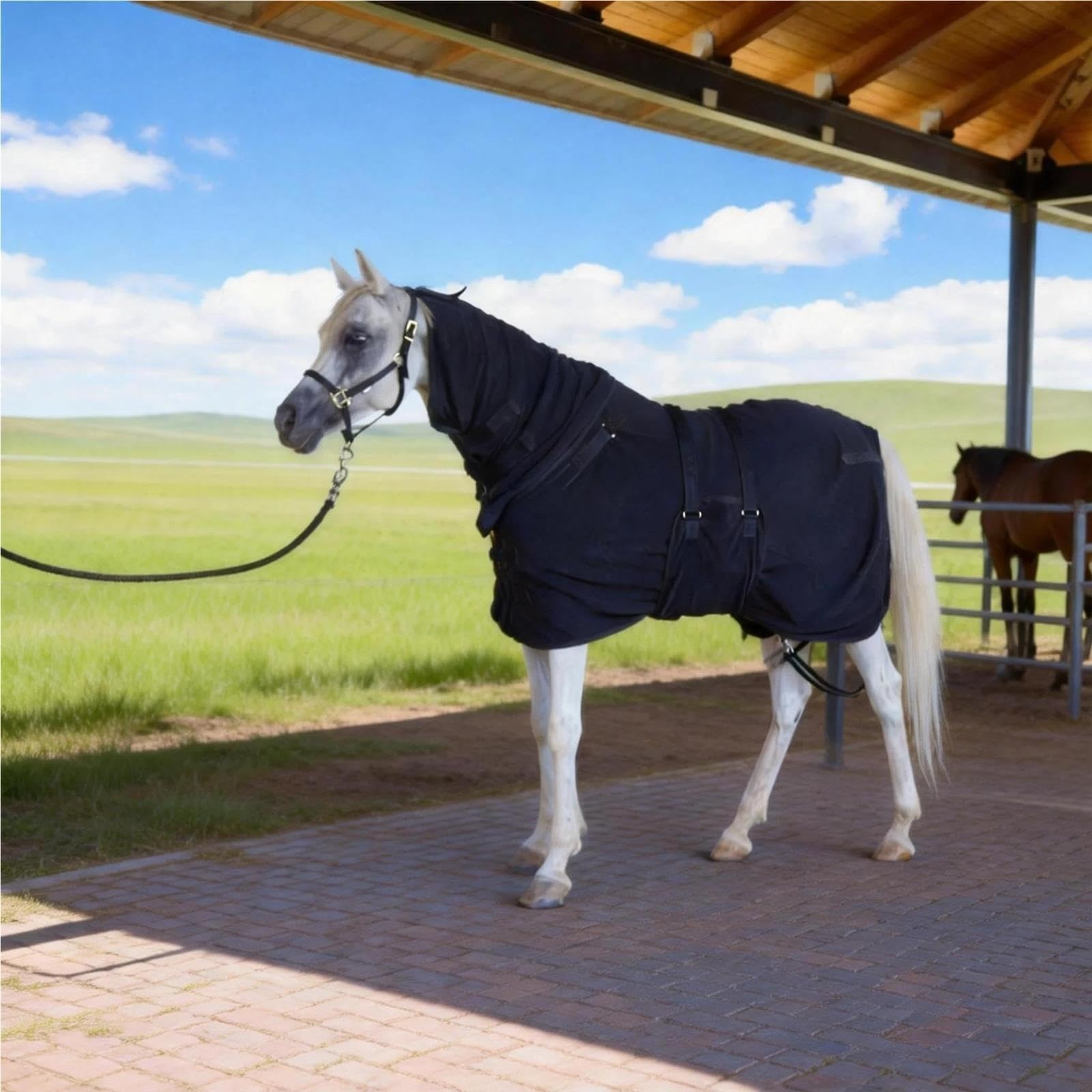 Manta Ligera for Caballos Con Forro Polar Y Doma