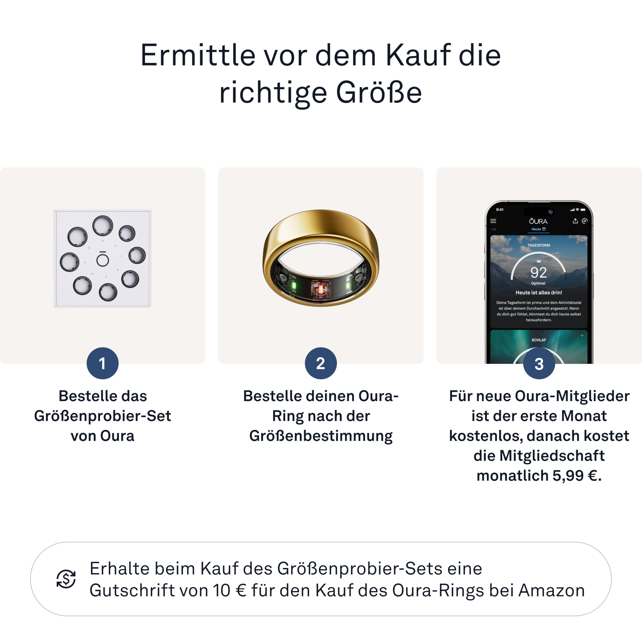 Oura Gen3 Horizon Smart-Ring - Größe 13, Brushed Titanium | Wearable für Schlaf-, Herzfrequenz- und Fitnesstracking - Bis zu 7 Tage Akkulaufzeit - iOS/Android - Bestimme Deine Größe vor dem Kauf
