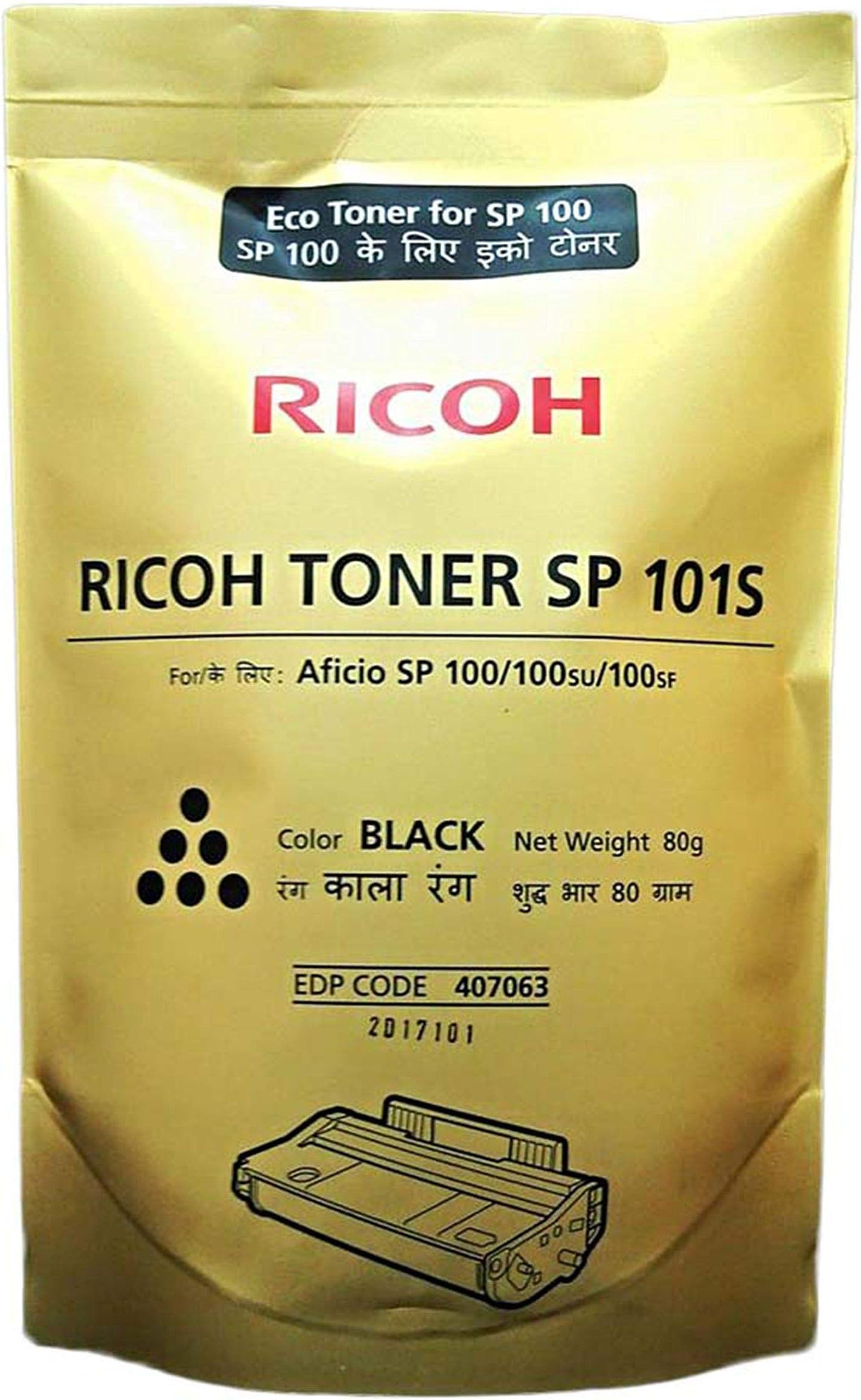 Ricoh SP 101S Original Laser Printer Toner Refill Pouch (Black)