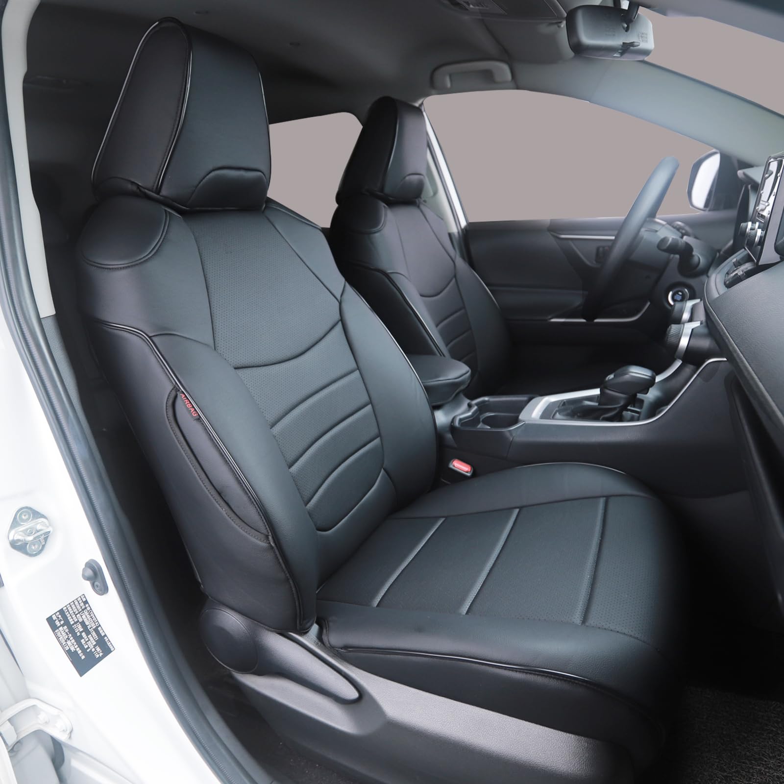 Photo 1 of Car Seat Cover Full Set for Corolla,Wrap-Around,Custom-Fit,Compatible with 2020 2021 2022 Corolla L LE Models - Durable Faux Leather Car Seat Protectors(Black) 2020 2021 2022 Corolla L LE Black