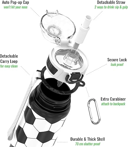 Miniatura 5 de Botella de agua deportiva de 32 oz1 L, tritán duradero, a prueba de fugas, apta para lavavajillas, sin BPA, resistente a caídas, tapa para