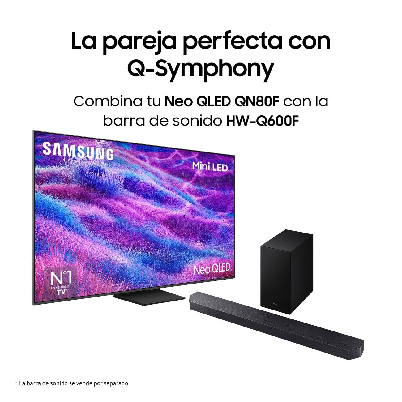 Samsung TV 55 Pulgadas Neo QLED QN80F 4K Mini LED Smart TV con Vision AI, Quantum Matrix Technology Core, Motion Xcelerator 144Hz y Gaming Hub