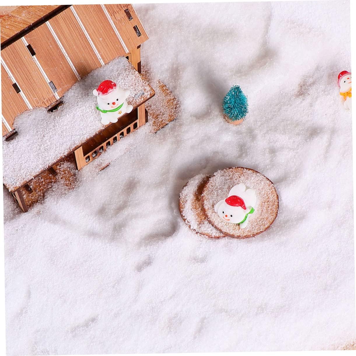 1bag Artificial Snow for Christmas Decoration Safe Realistic Fake Snow Powder for Holiday Scenes Photography Props and Displays Powder