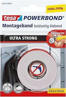 tesa Powerbond ULTRA STRONG doppelseitiges Montageband - 1,5 m
