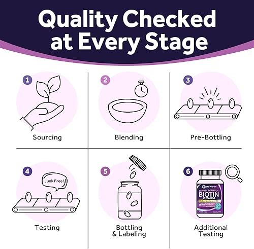 Miniatura 8 de Doctor's Recipes Biotina 10,000 mcg, crecimiento del cabello, piel y uñas saludables, metabolismo energético, biotina apta para vegetarianos, con