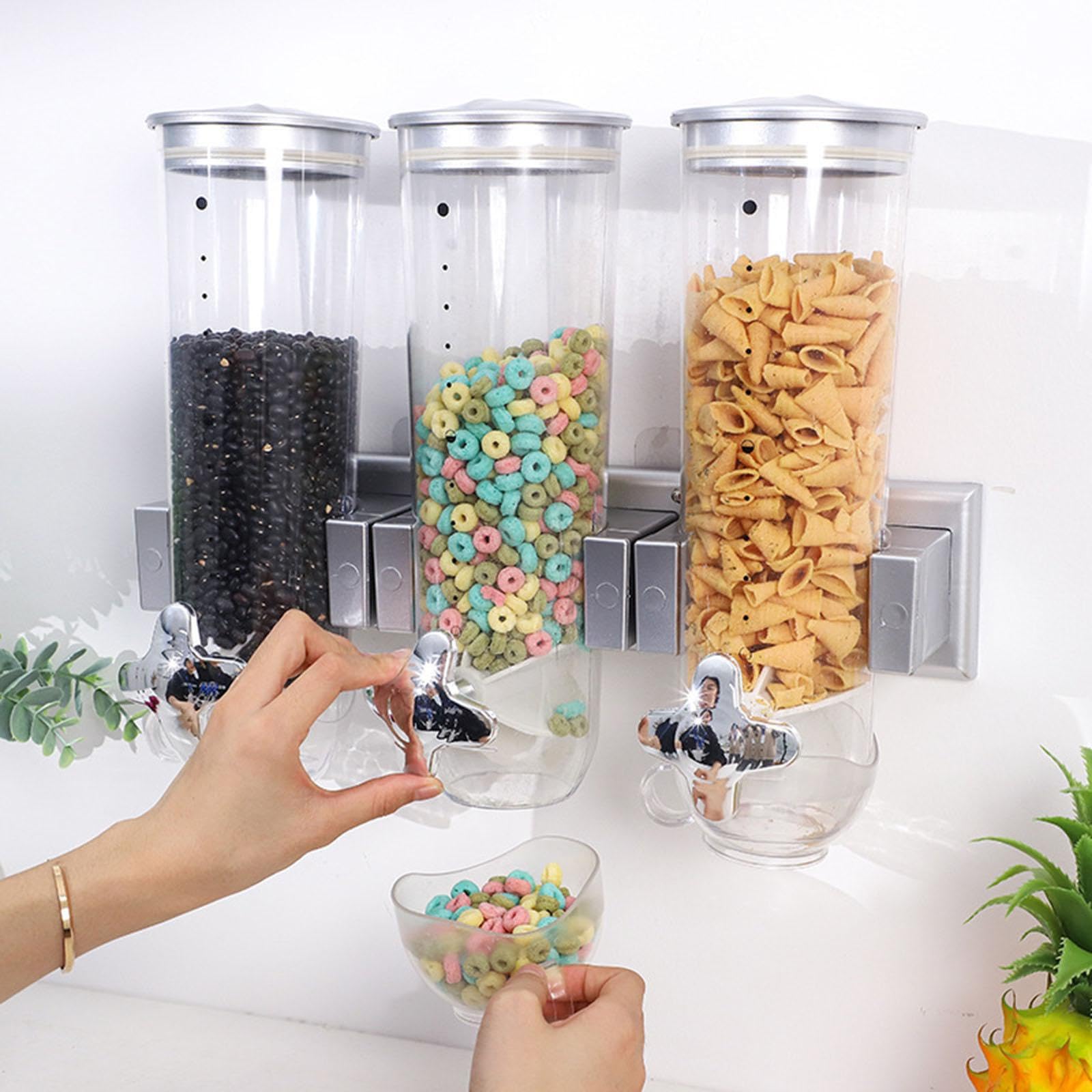 Distributore di cereali, espositore per snack da banco, contenitore da cucina, distributore di caramelle di riso in acrilico, buffet e ristorante, cibo Per secco in