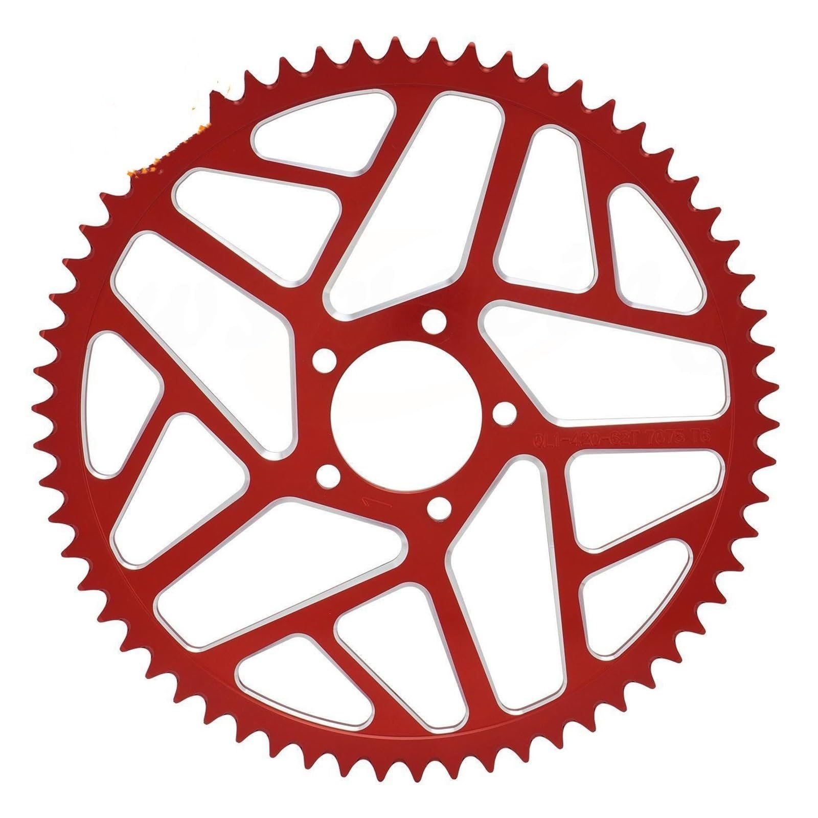 NKURTPC Motorcycle Sprocket Fit For Surron Lightbee S X Segway X160 X260 Talaria Sting JFG Motorcycle 58T 62T Chain Sprocket(Red 58T)
