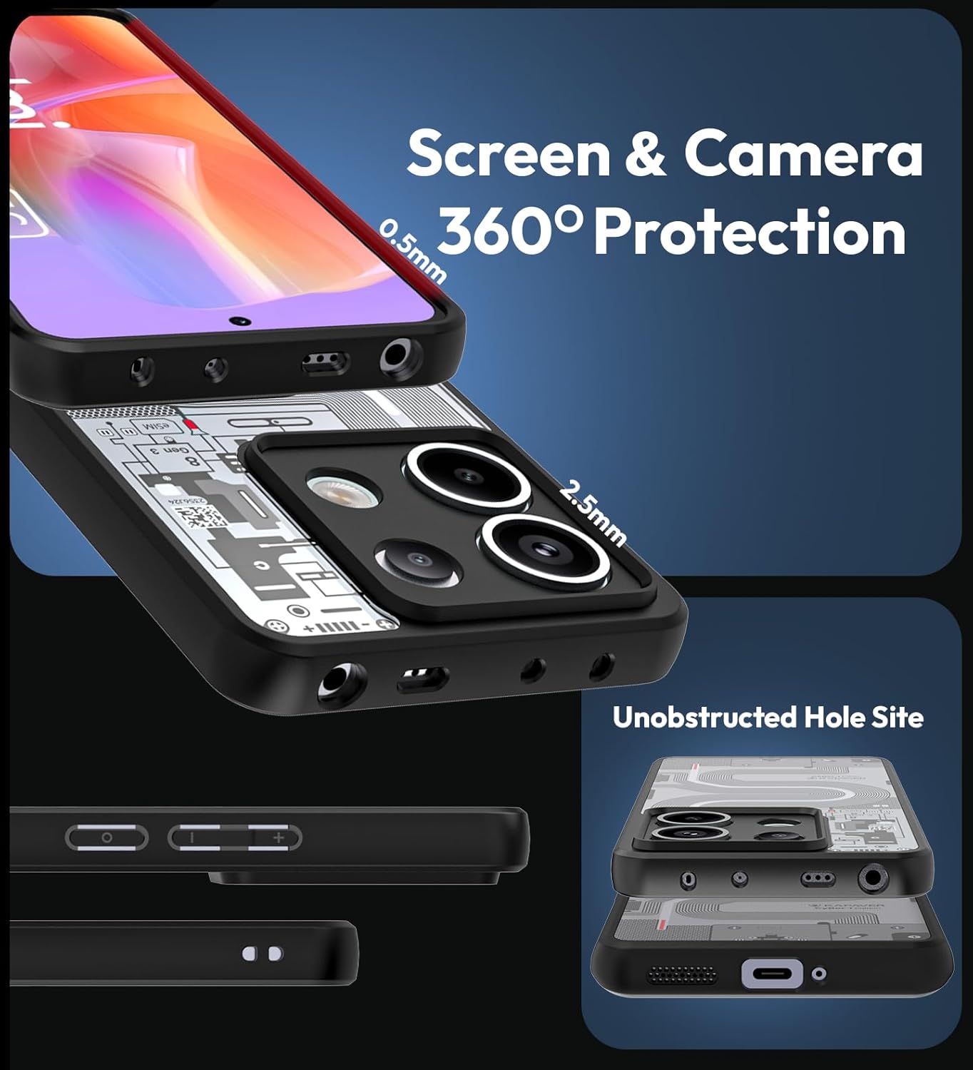 KAPAVER Cyber-i Edition Back Cover Case Compatible with Redmi Note 13 Pro (PC+TPU) (Cyber-i Black) KAPAVER Cyber-i Edition Back Cover Case Compatible with Redmi Note 13 Pro (PC+TPU) (Cyber-i Black)