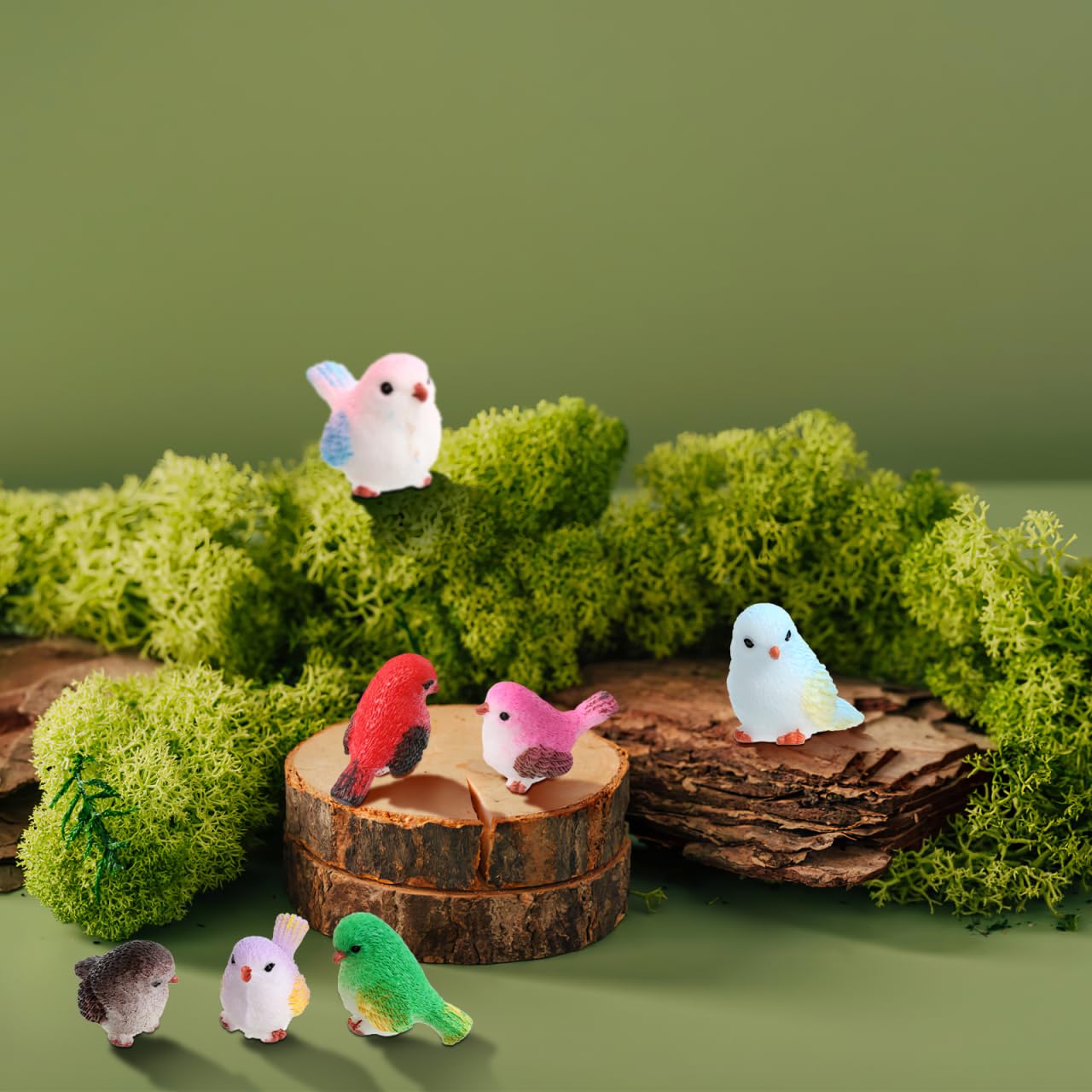 Amazon.co.jp: 鳥ミニチュア ミニ フィギュア 置物 8個セット 鳥