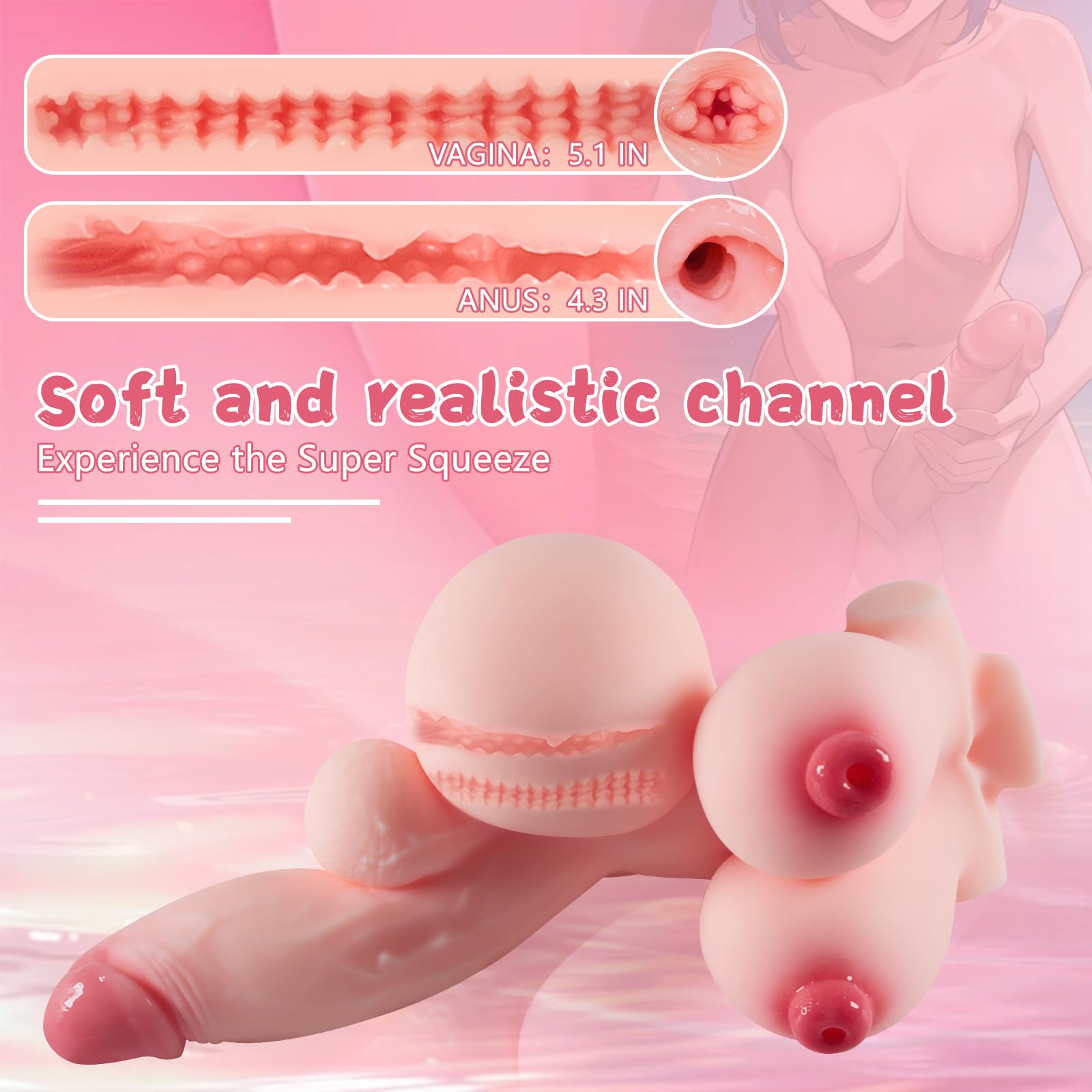 mini sex doll 12in futanari Futanari sex doll 158cm (5ft2) b-cup 18cm penis main image 0