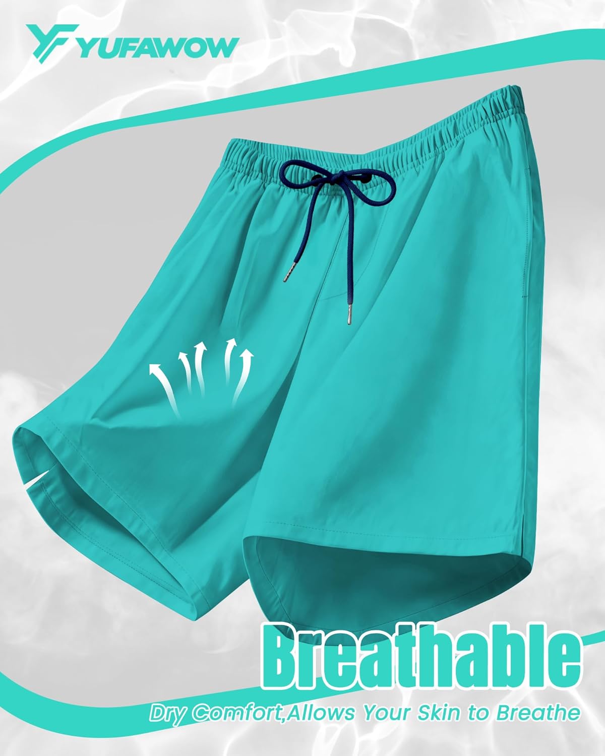 7 Inch Men Swim Trunks with Mesh Liner Zipper Pocket Quick Dry Breathable Board Shorts for Summer Beach Pool Cruise - Image 7