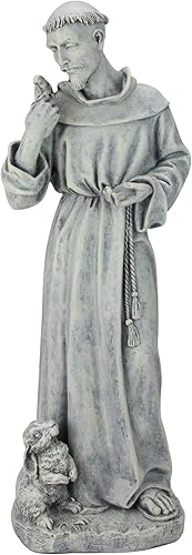 Roman Estatua religiosa de jardín al aire libre de San Francisco de Asís de 24" Joseph's Studio